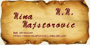 Mina Majstorović vizit kartica